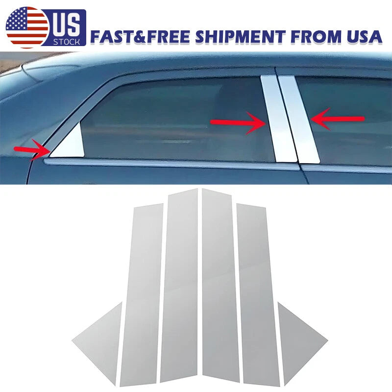 Chrome Pillar Post Set for 2005-2010 Chrysler 300 300C Door Trim Covers (2005-2010)