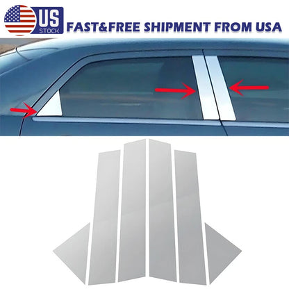Chrome Pillar Post Set for 2005-2010 Chrysler 300 300C Door Trim Covers (2005-2010)