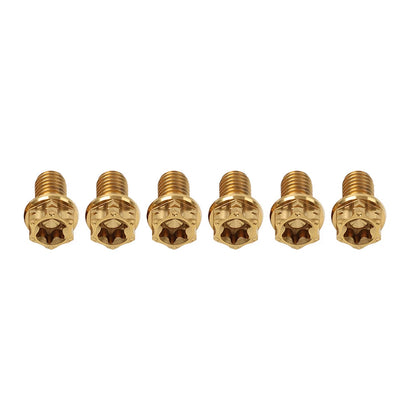 6pcs M6x35mm Titanium Torx Head Flange Screws for Bike Motorcycle
