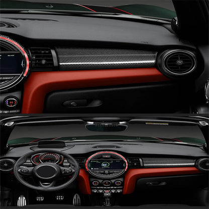 Carbon Fiber Center Instrument Panel Trim Cover for Mini F55 F56 (14-22)