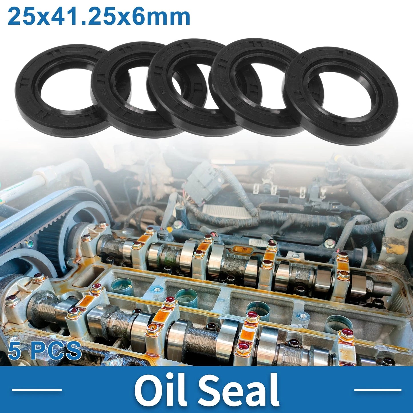 Oil Seal / 5 x 25x41.25x6mm Rotary Shaft Seal for Car