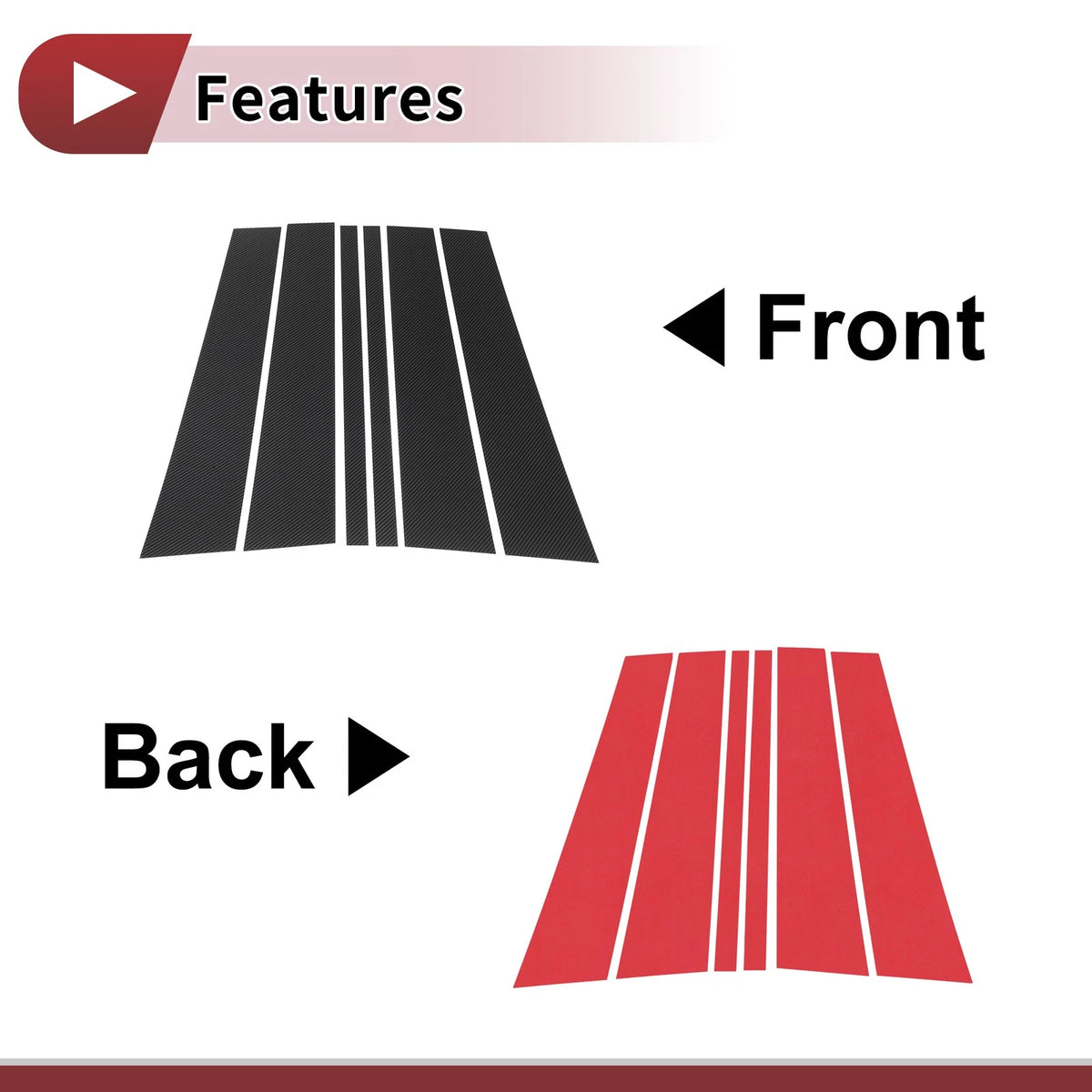 6 x Door Window Trim Pillar for Land Rover LR2 (2006-2015)