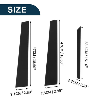 6 Pcs Door Pillar Window Trim for Toyota Prius (2005-2009) Black