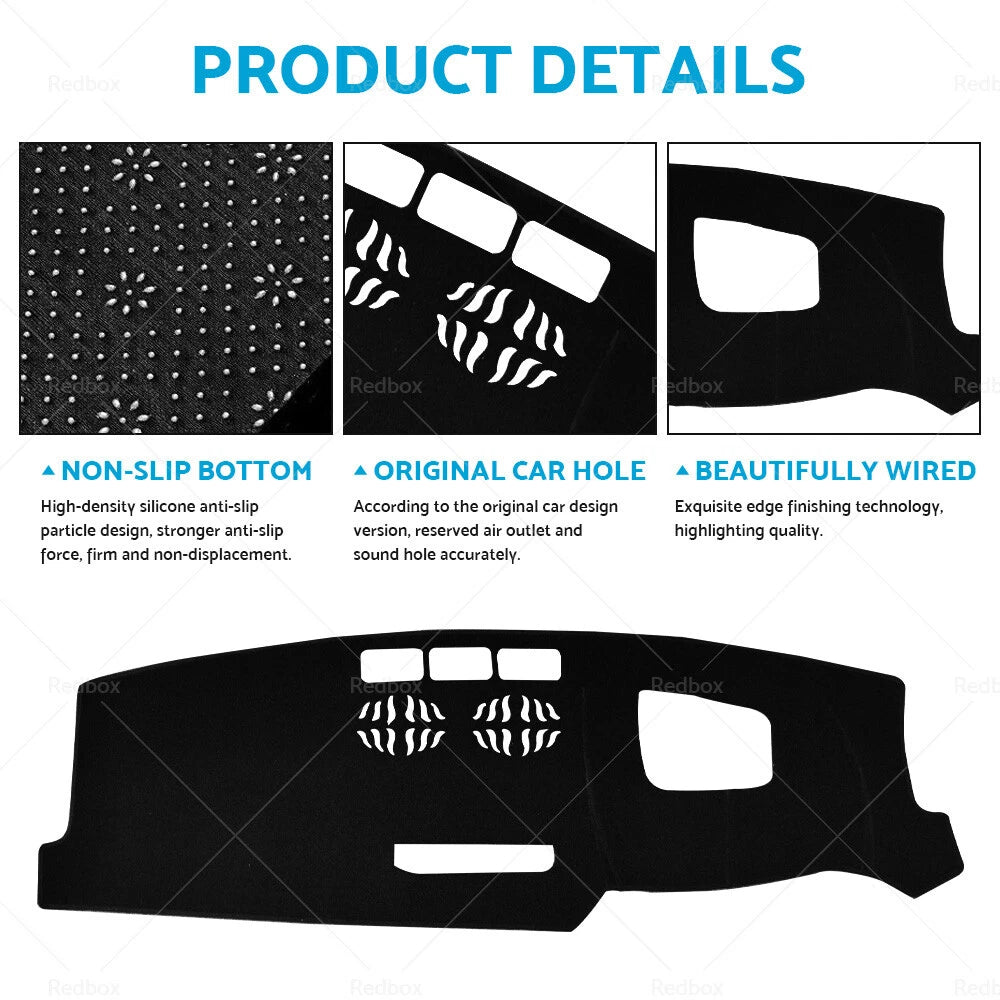Black Non-Slip Dash Mat Cover for Mazda CX-5 2018-2023