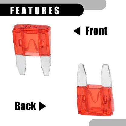 5 Pcs Mini 10AMP APM/ATM Blade Fuses for Car Short Circuit Protection