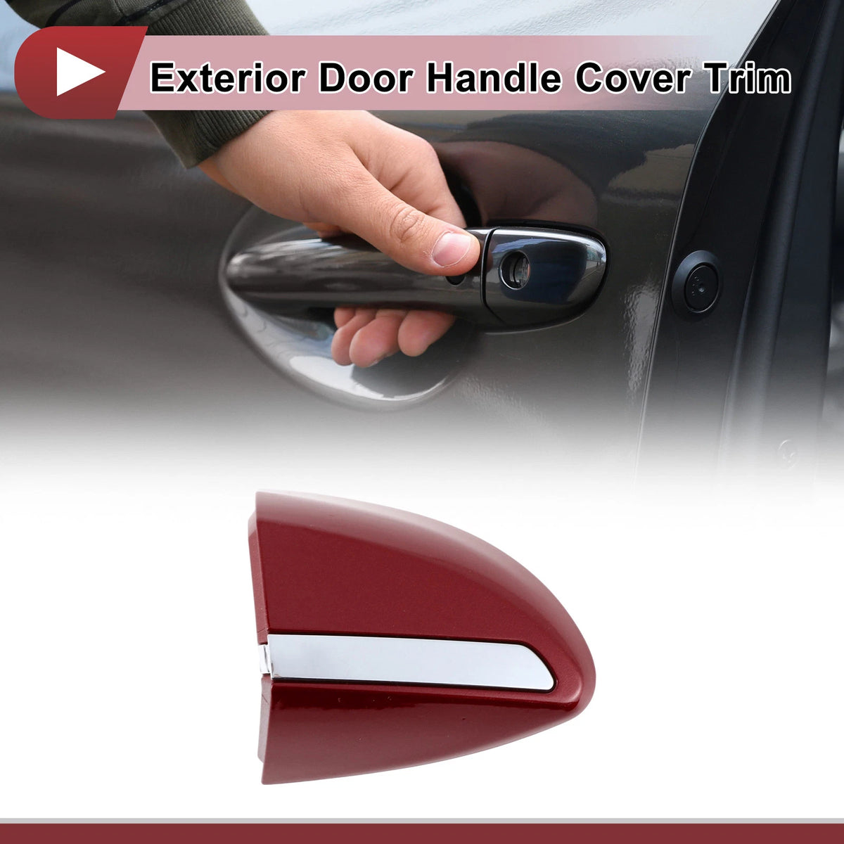 Red Exterior Door Handle Cover Trim for Toyota Corolla (2014-2018)