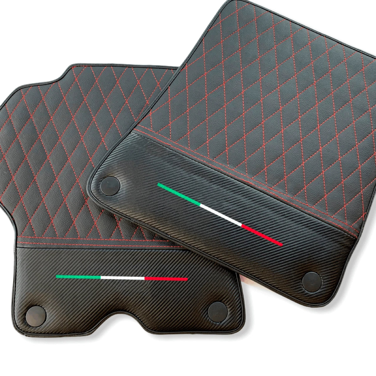 AutoWin Floor Mats for Ferrari California Leather & Carbon Edition (2009-2017)