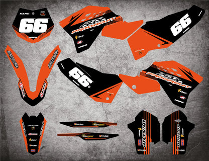 Custom Decals for KTM SXF 450 (2007-2009) - Full Sticker Kit
