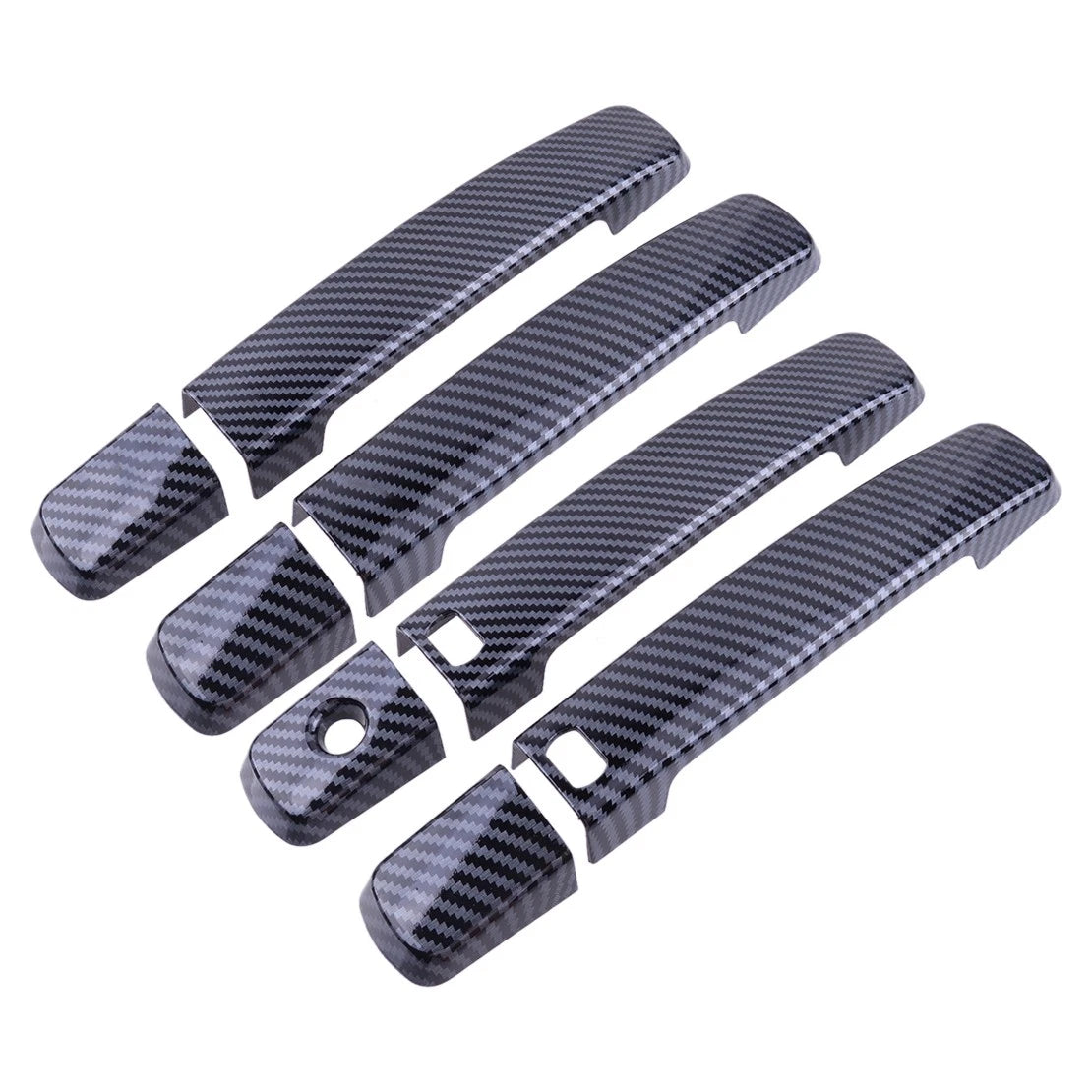 Carbon Fiber ABS Door Handle Cover Trims w/ Key Hole for Nissan Sk