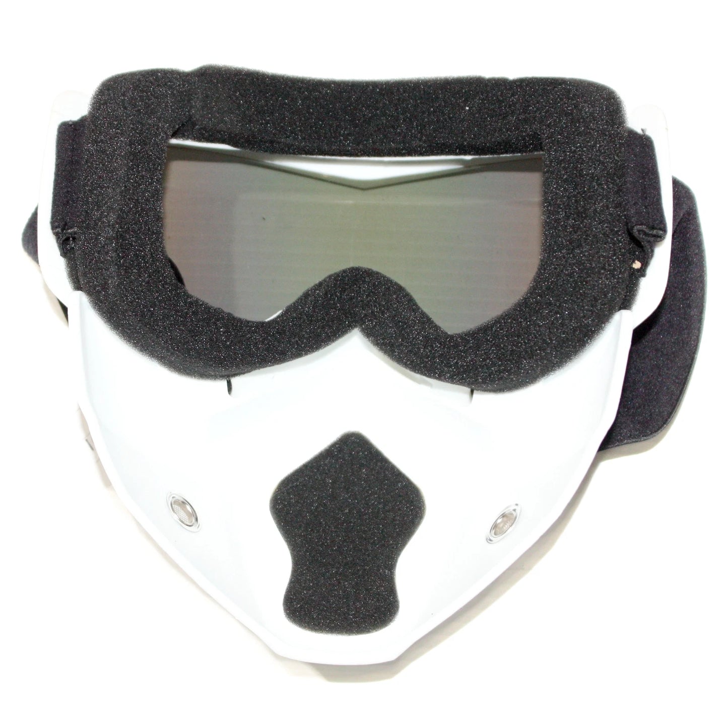 Full Face Paintball Airsoft Mask Goggle for Motorcycle - White