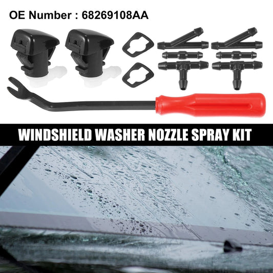 11pcs Front Windshield Washer Nozzle Kit for Dodge Durango (2011-2019)