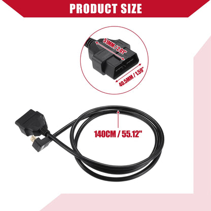 OBD2 Cable for Ford Xcalible X4 - Durable Plastic Rubber Alloy, 150cm