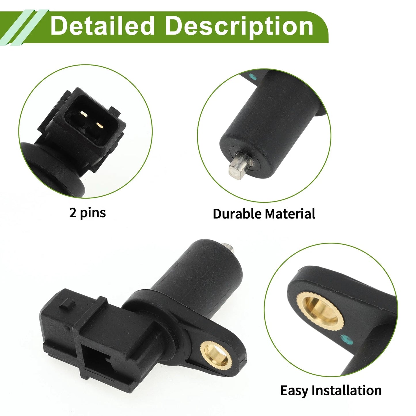 Crankshaft Position Sensor for BMW X5 4.4L E53 (2000-2003) 1 x Black Sensor