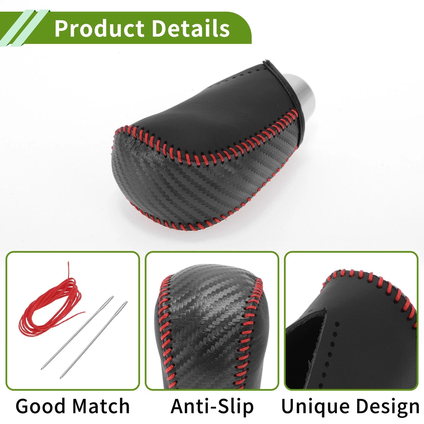 Black Carbon Fiber Gear Shift Knob Cover for Toyota Camry (2007-2011)
