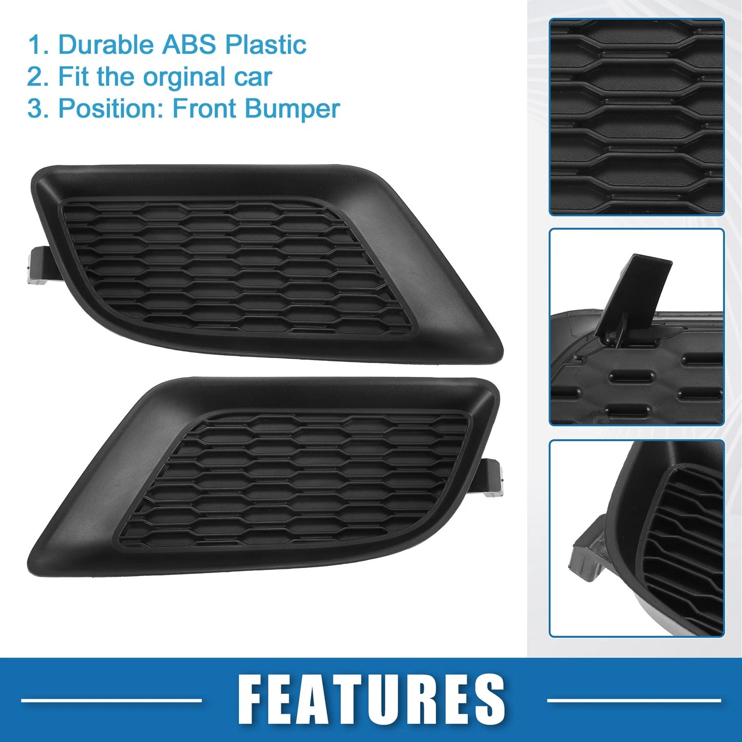 Front Left/Right Fog Light Grille Covers for Dodge Charger (2011 - 2014)