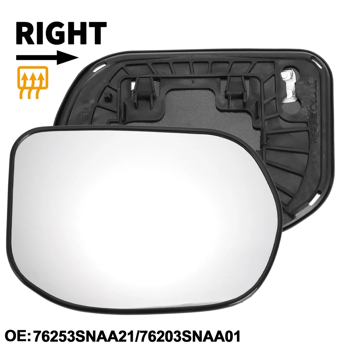 Heated Right Side Mirror Glass for Honda Civic (2008-2011)