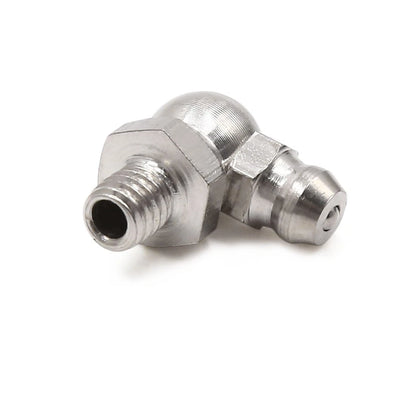 2 x M6 x 1 Stainless 90° Grease Nipple Fitting for Motorcycle/Car