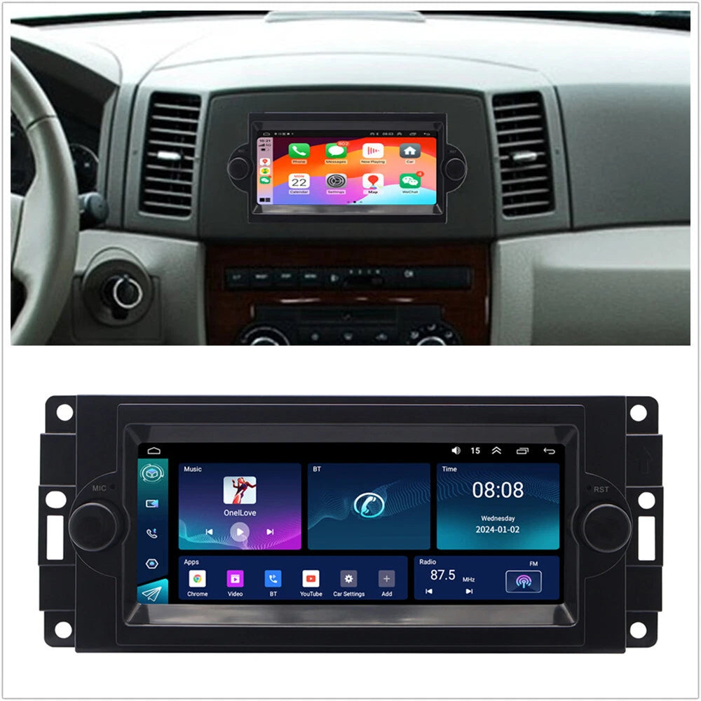 6.8" Android 13 Stereo Radio GPS Navigation for Dodge Chrysler Jeep RAM