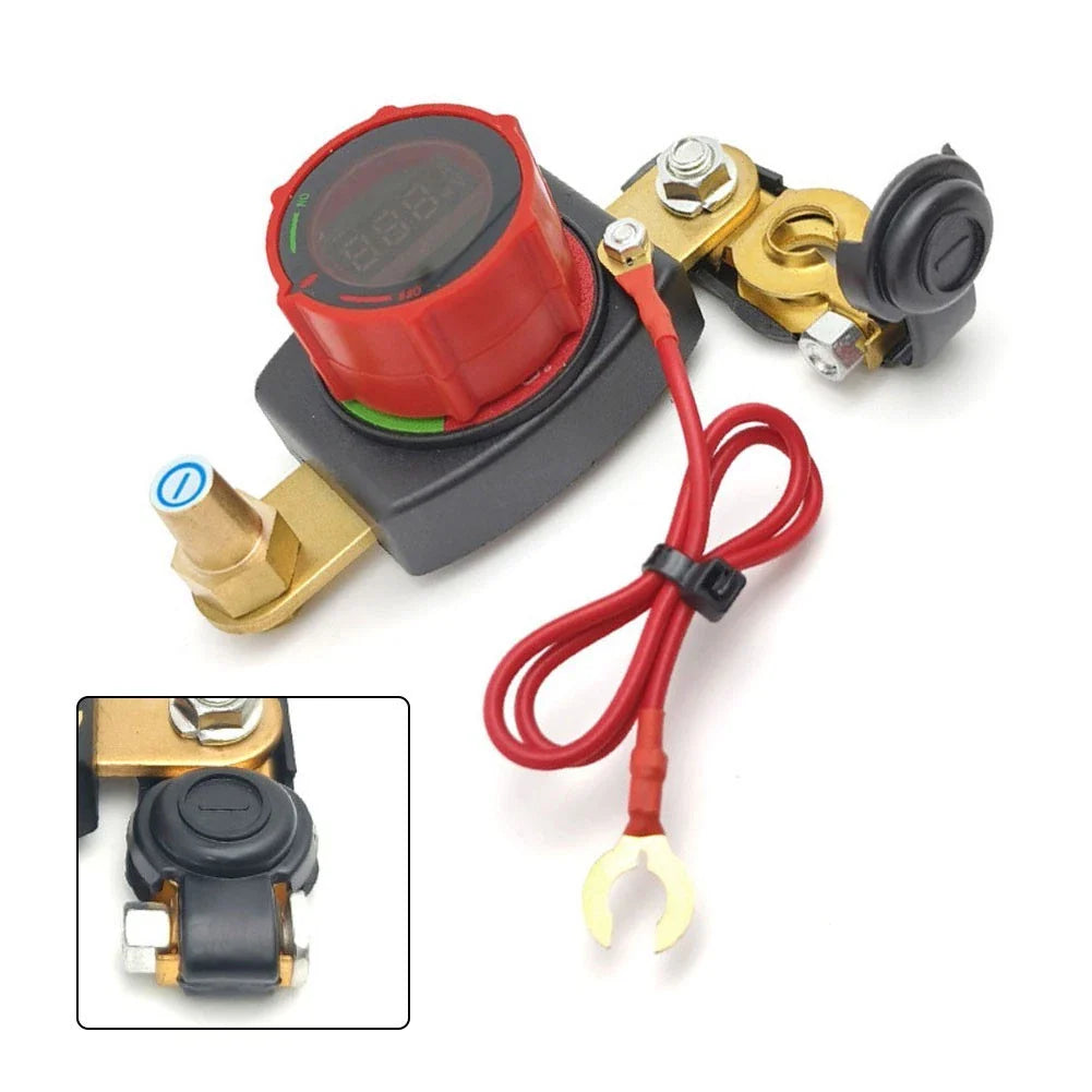 Battery Disconnect Switch with Voltmeter for RV/Boat/Car/ATV