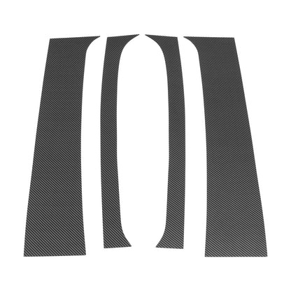 4 x Pillar Window Trim for Dodge Ram (1994 - 2001) Carbon Fiber Pattern Black
