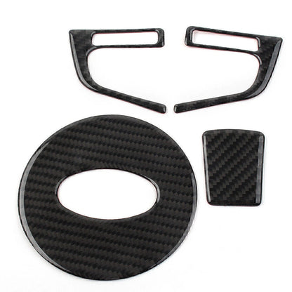 4 Pcs Carbon Fiber Steering Wheel Covers for Subaru Forester (2013-2018)