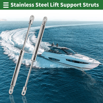 2 x 10inch/254mm Stainless Steel Marine Lift Support Gas Struts forMakeModel