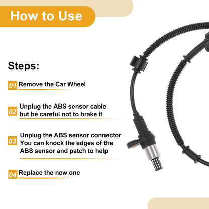 ABS Wheel Speed Sensor for Ford Excursion Front Right (2000-2005)