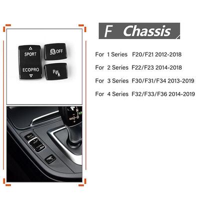Gear Shifter Position Panel Button Cap for BMW F20 F21 F22 F23 F30 F32 F36 (2011-2020)