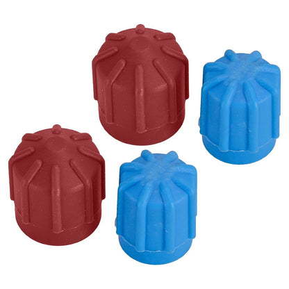 4Pcs A/C System Valve Cap Dust Covers for Car R134a