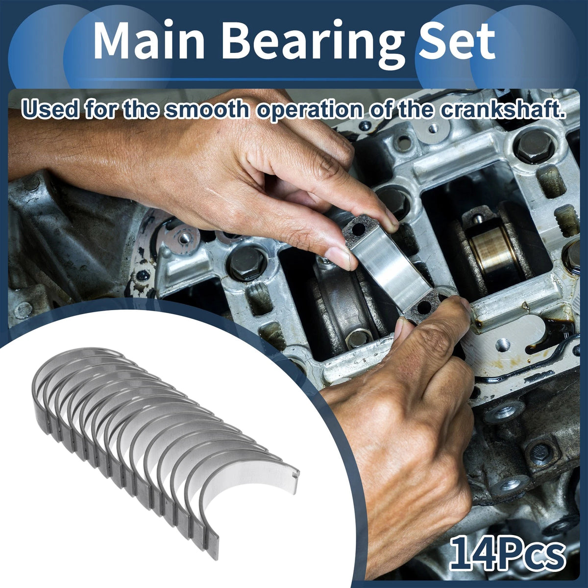 Main Bearing Set for Toyota Cressida (1984-1988) - 14 Pcs