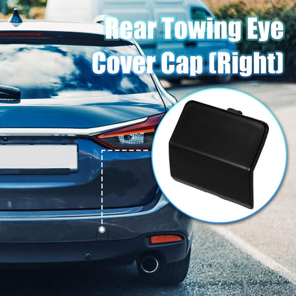 Black Rear Bumper Tow Hook Cover for Mazda 6 (2013-2018)