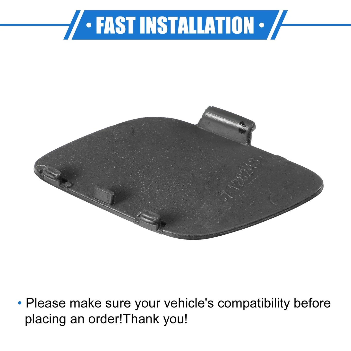 Tow Hook Eye Hole Cover for BMW E93 2007-2010 Black Front Right