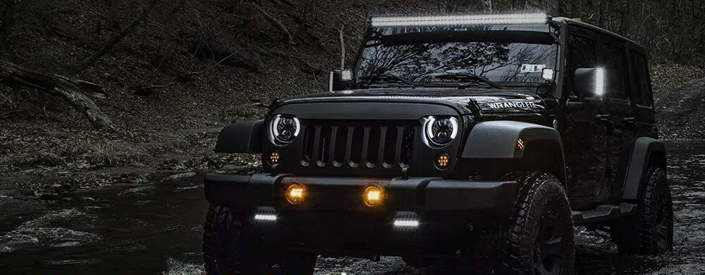 Smoked LED Side Marker &  Turn Signal Lights for Jeep Wrangler (2007-2018)