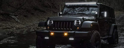 Smoked LED Side Marker &  Turn Signal Lights for Jeep Wrangler (2007-2018)