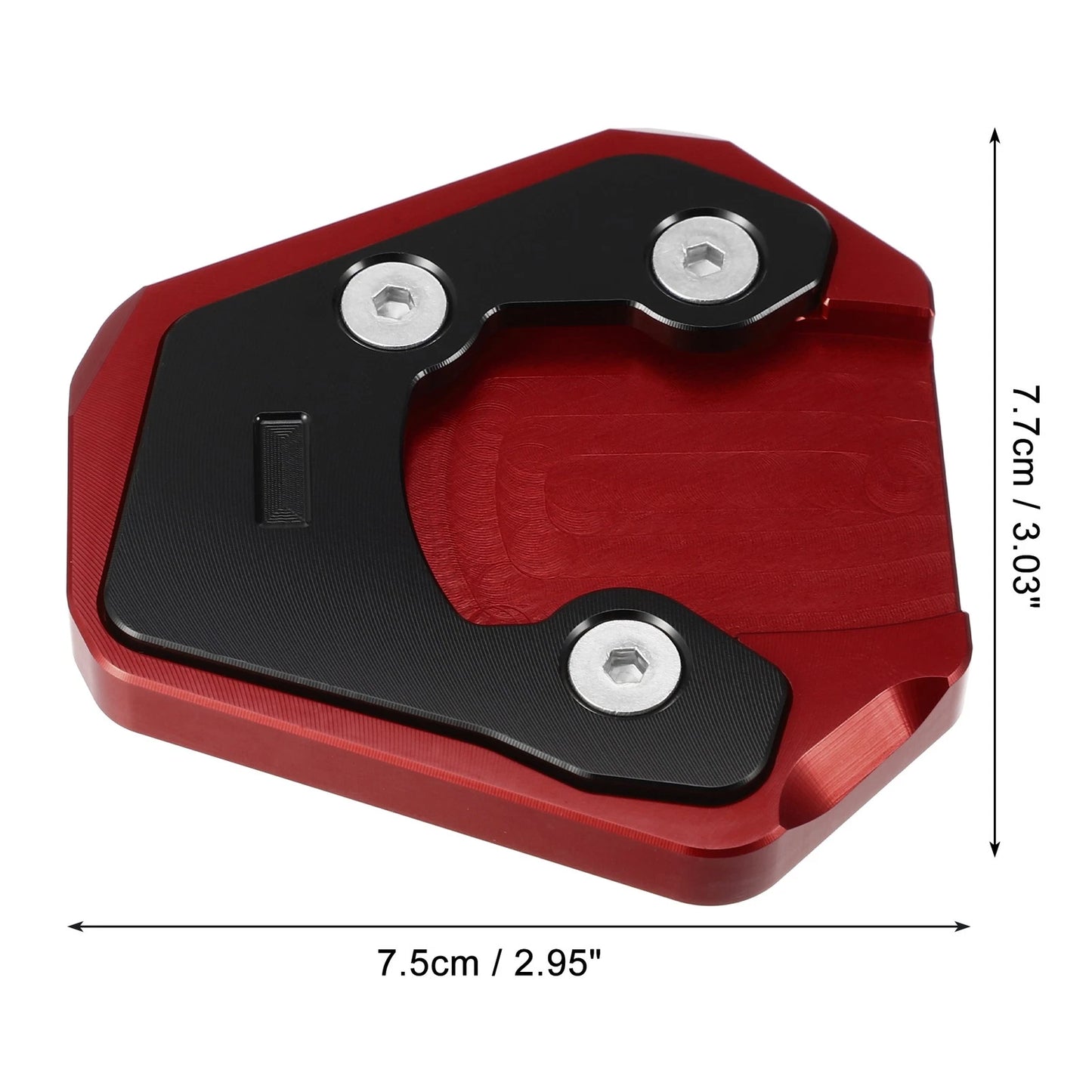 1 Set Kickstand Plate Pad for Suzuki gsxs 750 Black Red (2017–2022)
