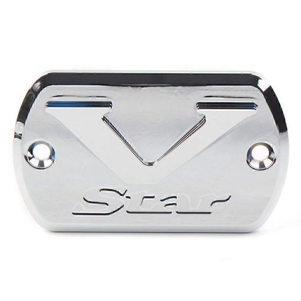 Chrome Brake Fluid Cap Reservoir Cover for Yamaha V Star XVS 650-1300