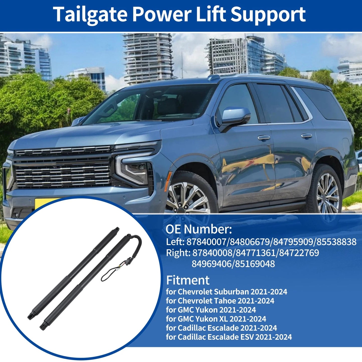 Power Lift Tailgate Support for Chevy Suburban Tahoe (2021-2024)