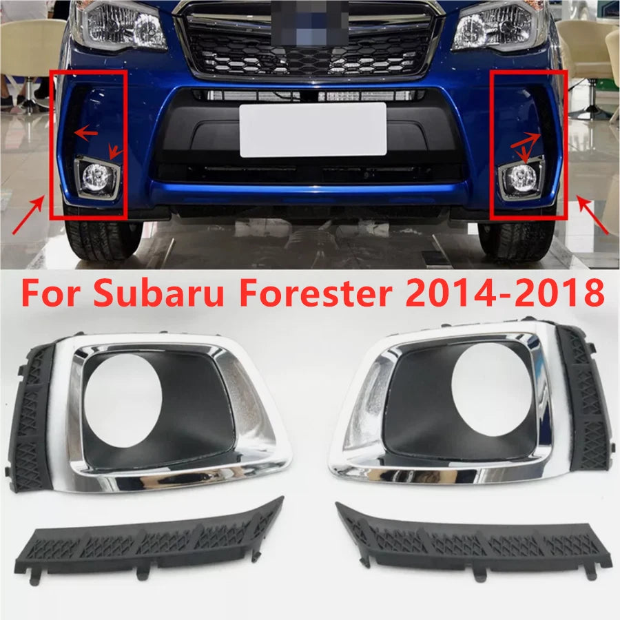 4X Driving Lamp Fog Light Frame Cover Trim for Subaru Forester (2014–2018)