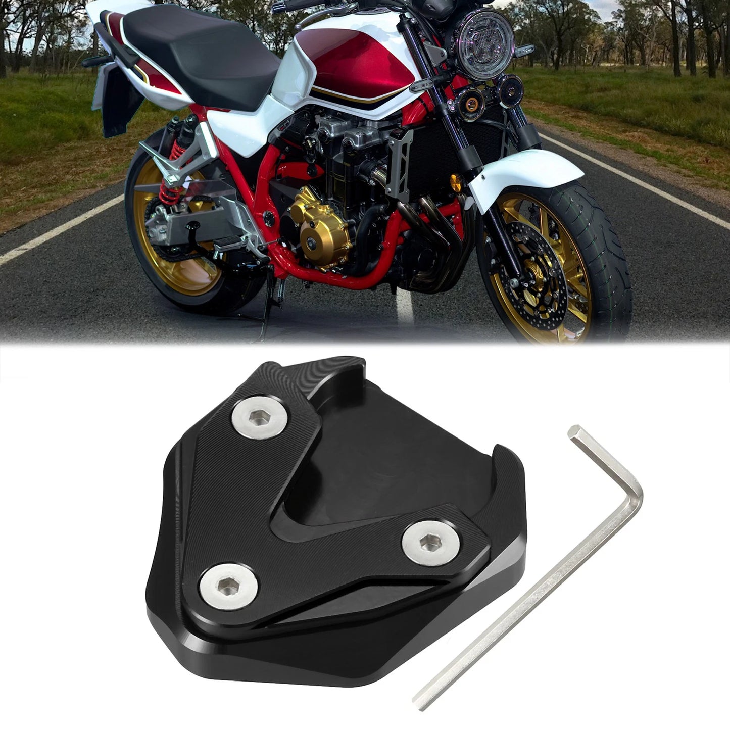 1 Set Kickstand Pad Side Stand Plate for HONDA CB1300 (2020–2023)