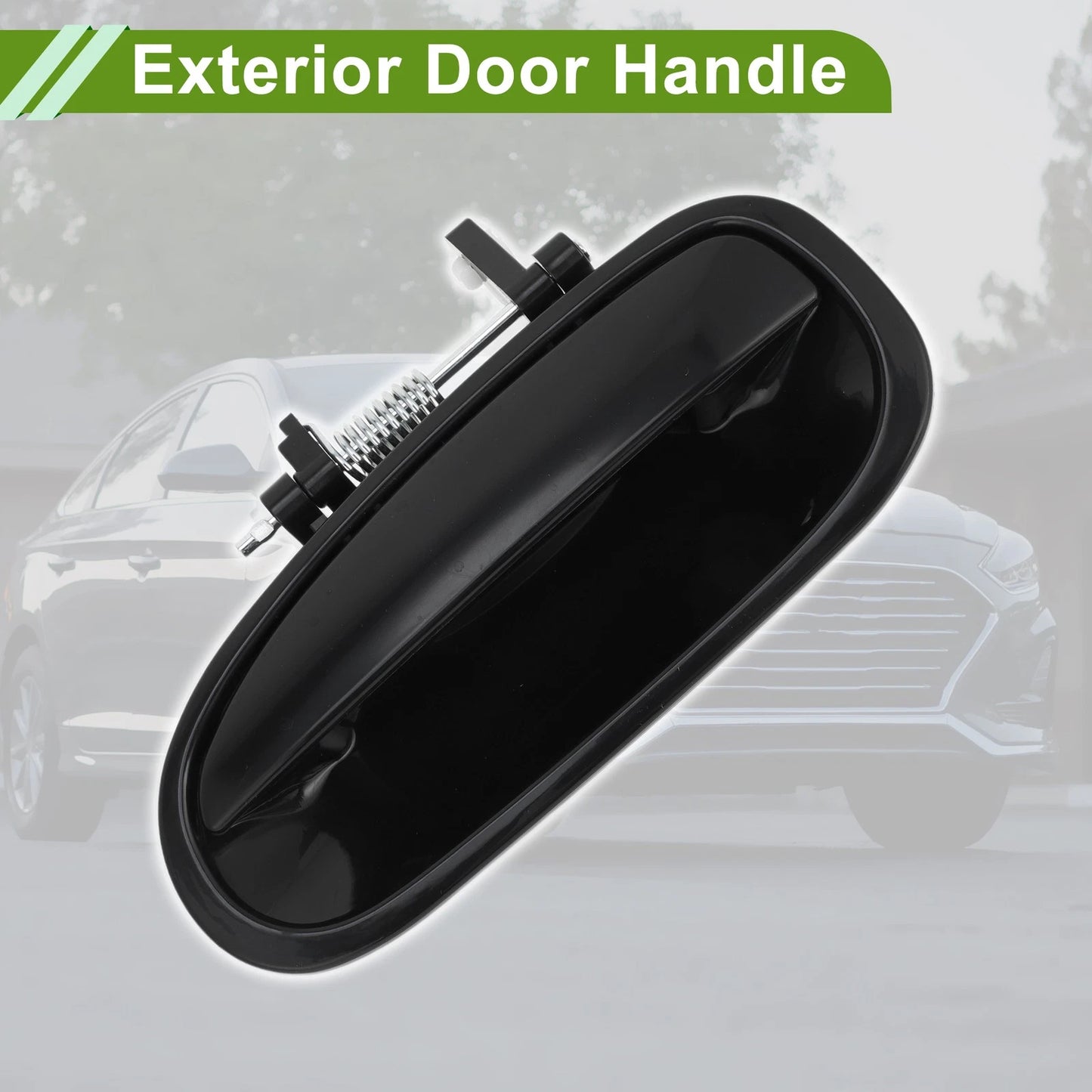 Exterior Door Handle for Honda Civic (1996-2000) Black Rear Left