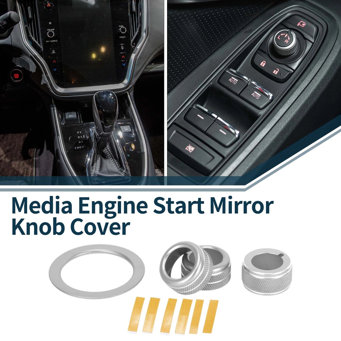 Engine Start Mirror Knob Covers for Subaru WRX (2022-2023) - 4 Pcs