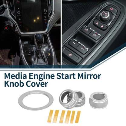 Engine Start Mirror Knob Covers for Subaru WRX (2022-2023) - 4 Pcs