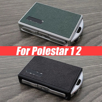 Suede Alloy Car Key Fob Case Cover Remote Keychain for Polestar 1/2