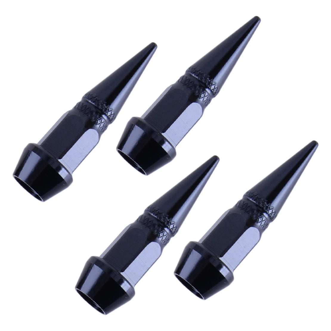Black Spike Wheel Valve Stem Caps for Universal Cars