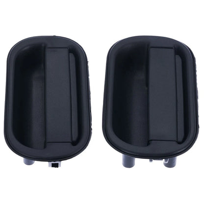 Door Handle Outer Set of 2 Black Front L+R for Mitsubishi Canter (1995–2005)