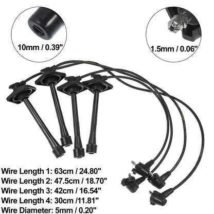 4pcs Spark Plug Ignition Wires for Toyota Camry DLX, LE, XLE 2.2L L4 (1992-1996)