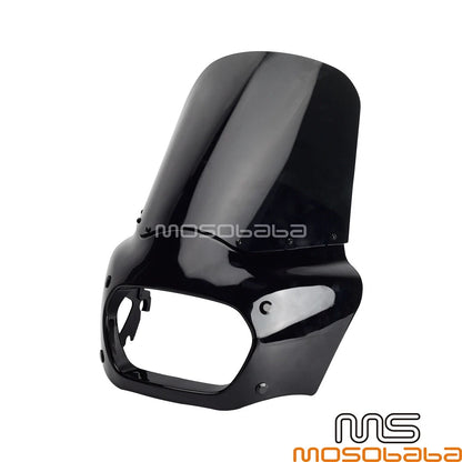 15'' Windshield Front Fairing Black for Harley Softail Fat Bob (2018-2023)
