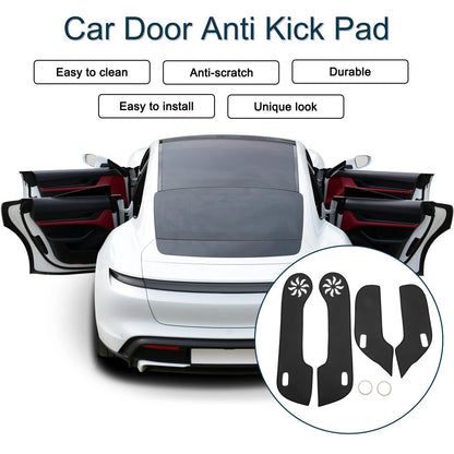 Car Door Anti Kick Pad Protector for Honda Accord 2003-2007 - Black 1 Set