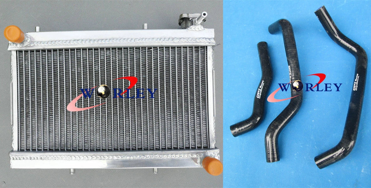 Aluminum Radiator + Black Hose for Honda TRX250 TRX250R (1988-1989)