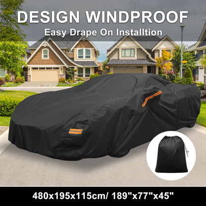 Aluminum Film Waterproof Car Cover with Driver Zipper for Chevrolet Corvette